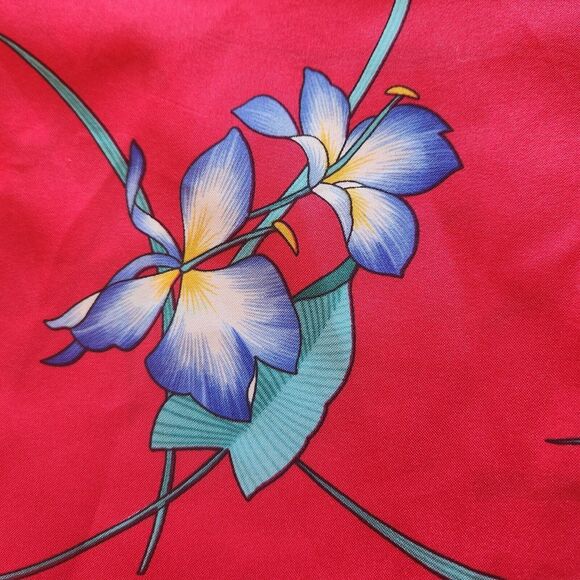 Vintage Keliis of Hawaii Hawaiian Red w Flowers Shirt Extra Large XL Made in USA - Picture 3 of 6